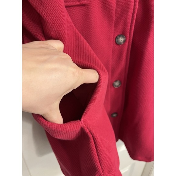 Pink Corduroy Jacket Shirt XL‎ Womens Cotton Button Up NWT Oversized Pockets - Picture 5 of 10